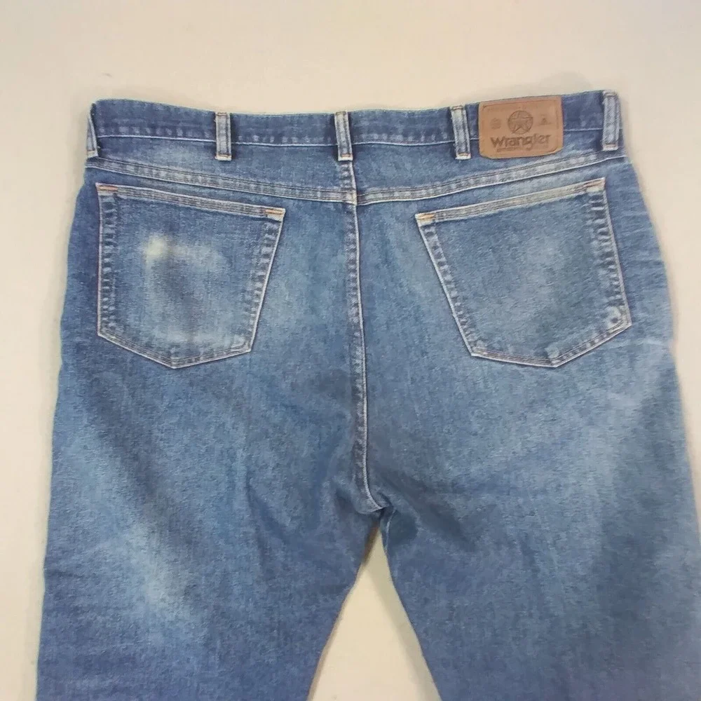 Wrangler jeans men's 38 x 27 regular fit straight blue denim pants